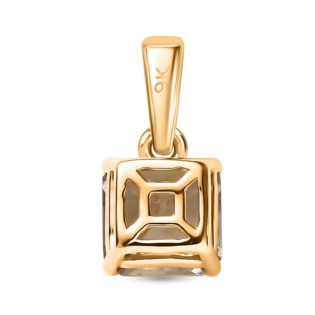 9K Yellow Gold AAA Natural Turkizite Asscher Cut Solitaire Pendant 1.30 Ct. 8298743 5