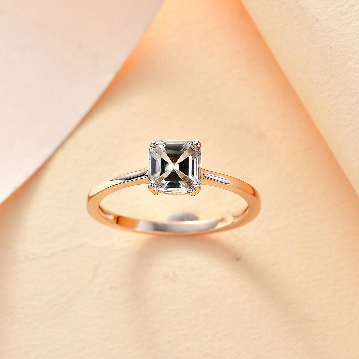 THE BIG DEAL - 9K Yellow Gold Asscher Cut AAA Turkizite Solitaire Ring 1.180  Ct. 7929825 1