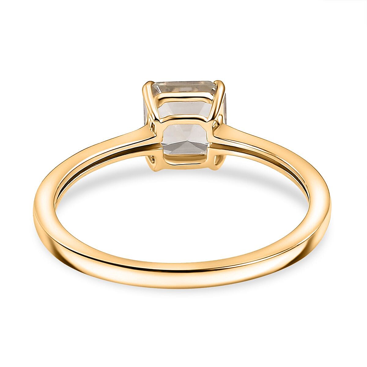 THE BIG DEAL - 9K Yellow Gold Asscher Cut AAA Turkizite Solitaire Ring 1.180  Ct. 7929825 4