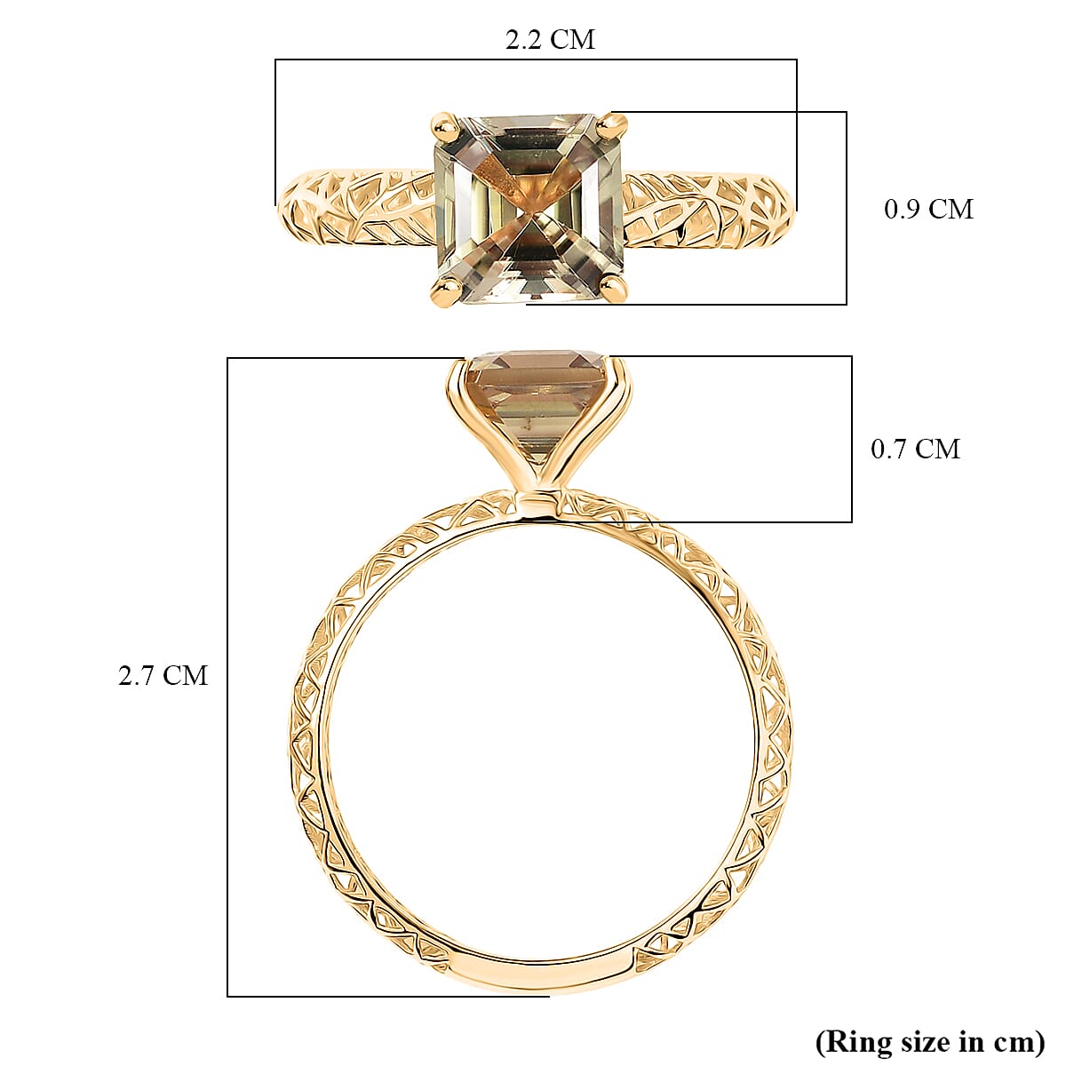 9K Yellow Gold AAA Natural Turkizite Mirage Ring 2.05 Ct. 8310247 5