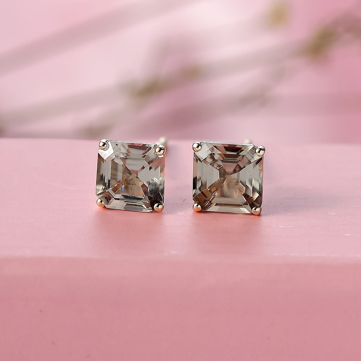 9K Yellow Gold AAA Natural Turkizite Solitaire Stud Push Post Earring 2.75 Ct. 8324284 2