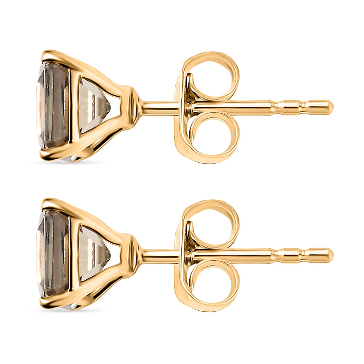 9K Yellow Gold AAA Natural Turkizite Solitaire Stud Push Post Earring 2.75 Ct. 8324284 4