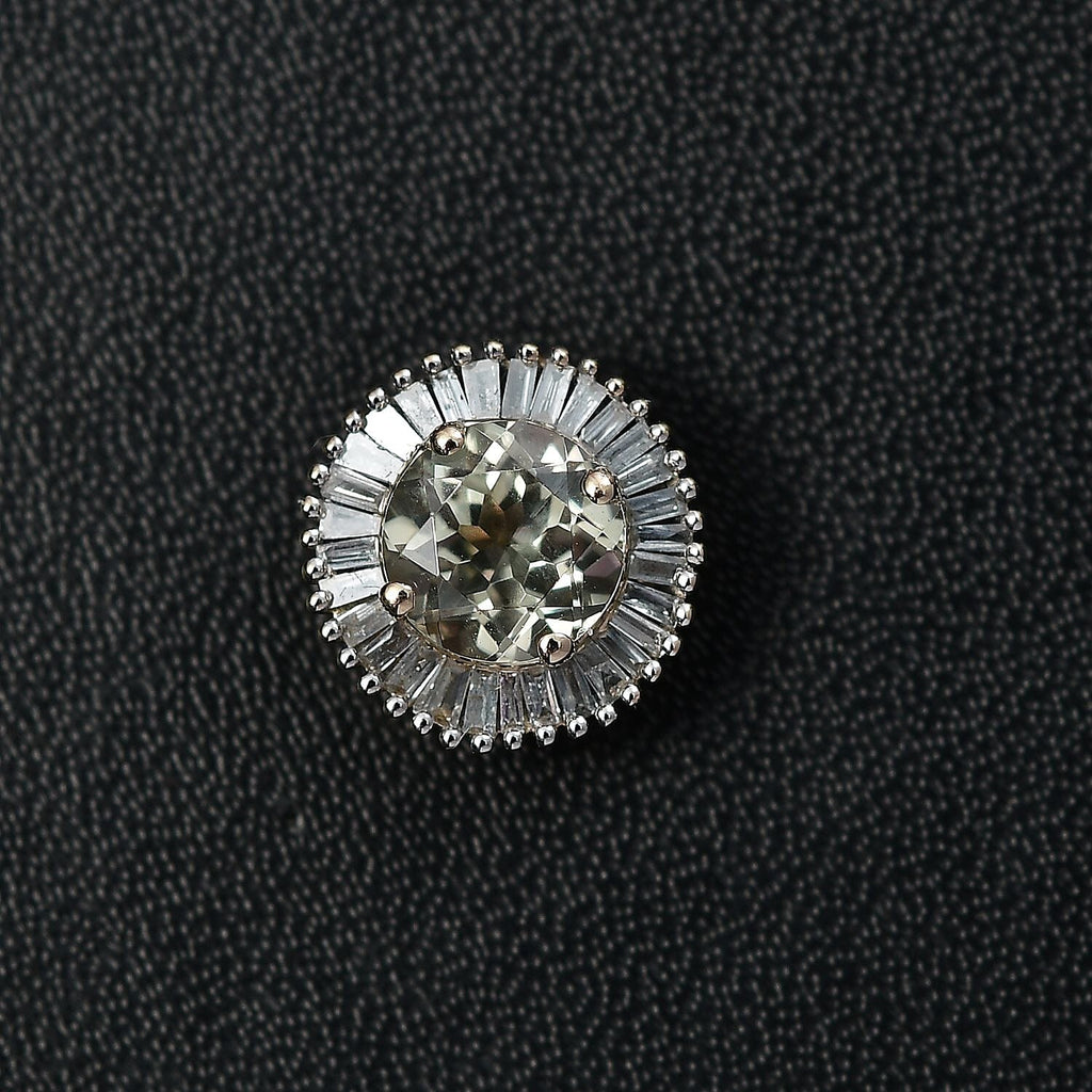 9K Yellow Gold AAA Turkizite & White Diamond Circle of Life pendant  1.17 Ct.