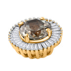 9K Yellow Gold AAA Turkizite & White Diamond Circle of Life pendant  1.17 Ct.