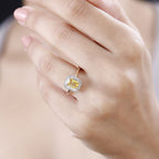 9K Yellow Gold AAAA Chanthaburi Yellow Sapphire (1.18ct) & Diamond Ring 1.35 Ct