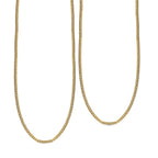 9K Yellow Gold Adjustable Heart Slider Spiga Chain (Size 22 Inch)