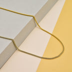 9K Yellow Gold Adjustable Heart Slider Spiga Chain (Size 22 Inch)