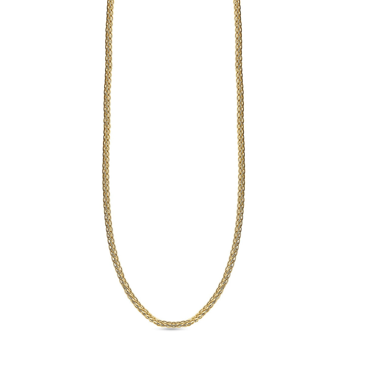 9K Yellow Gold Adjustable Heart Slider Spiga Chain 22 Inch 8894645 2