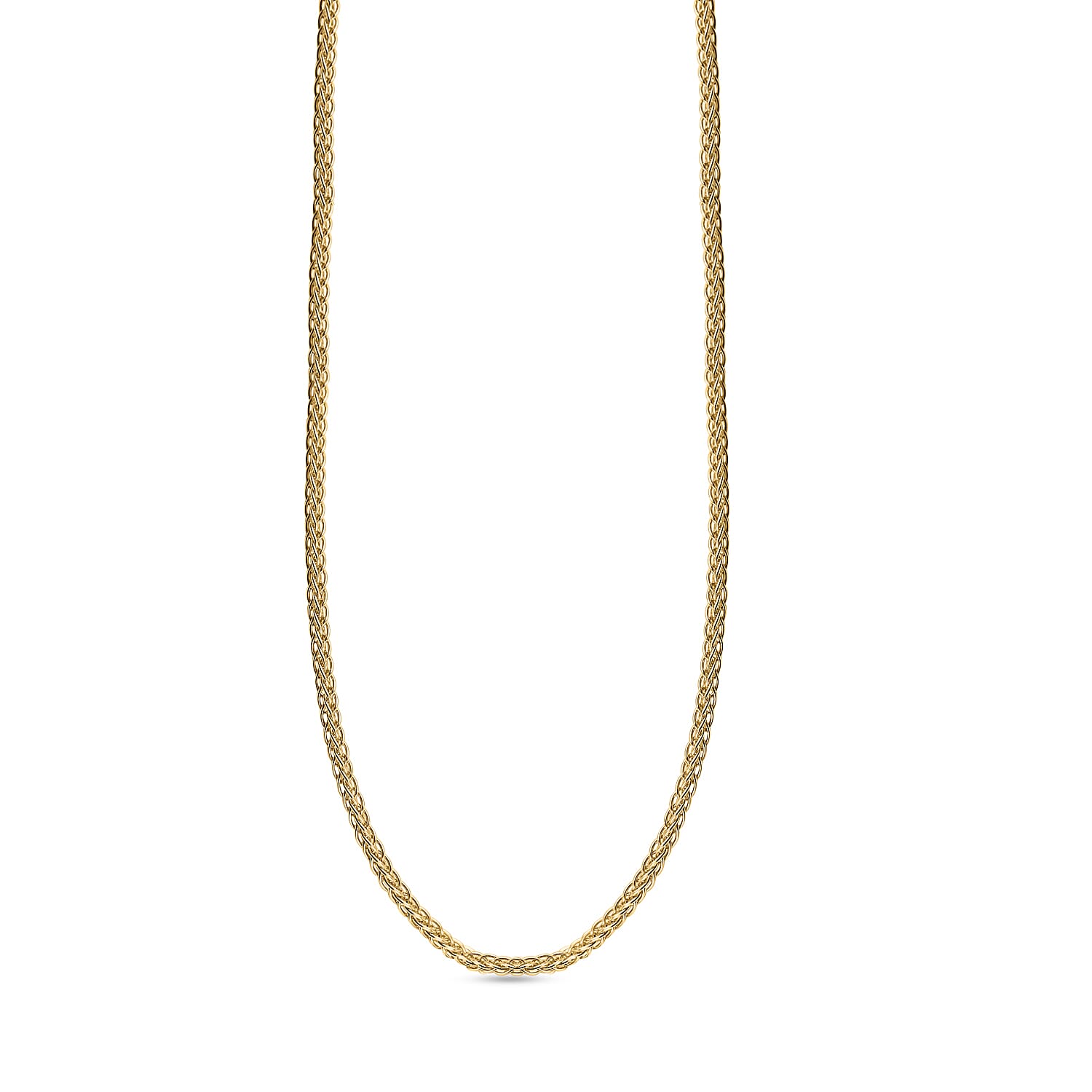 9K Yellow Gold Adjustable Heart Slider Spiga Chain 22 Inch 8894645 2