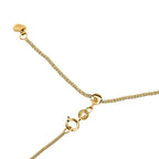 9K Yellow Gold Adjustable Heart Slider Spiga Chain (Size 22 Inch)