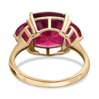 9K Yellow Gold African Ruby Ring 8.28 Ct.
