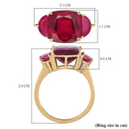 9K Yellow Gold African Ruby Ring 8.28 Ct.