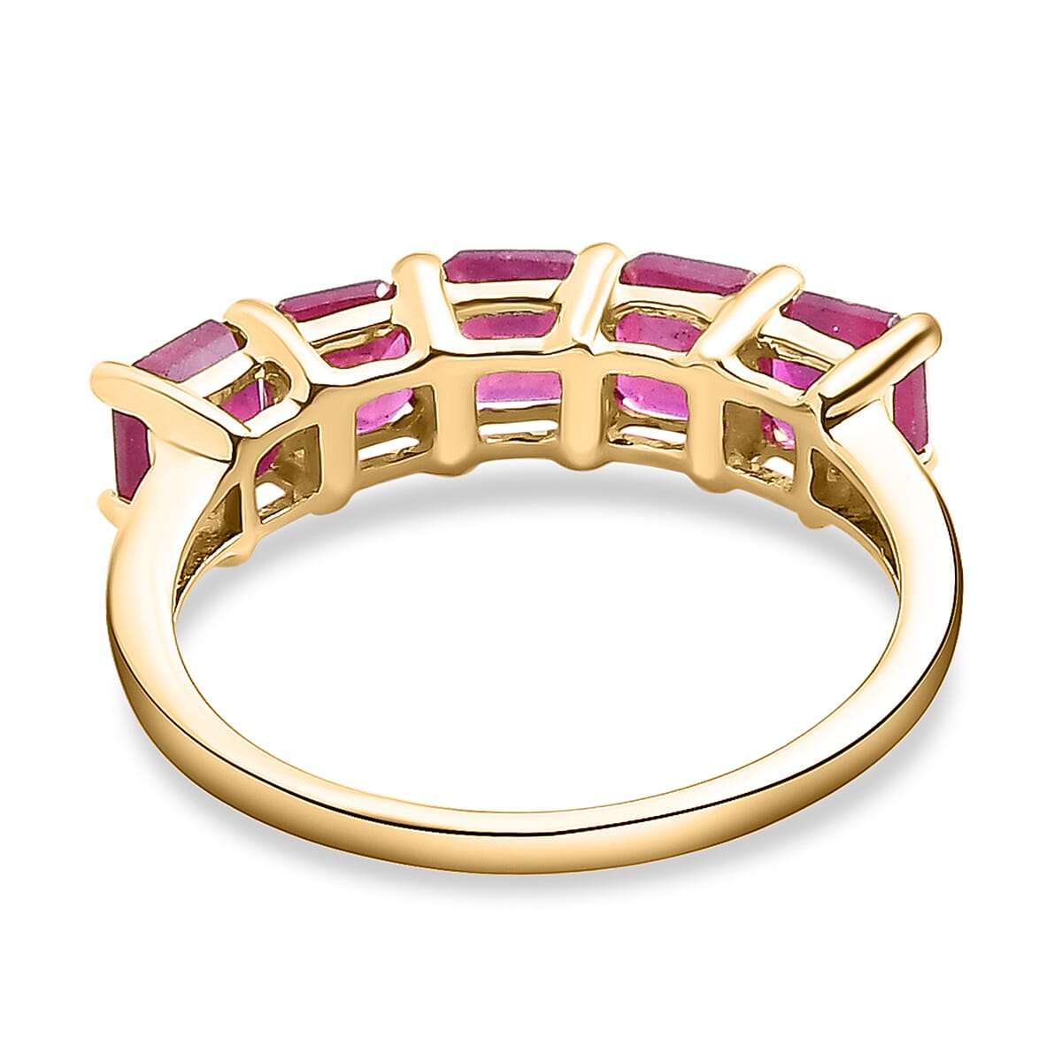 9K Yellow Gold African Ruby 5 Stone Ring 2.350 Ct. 8729023 4