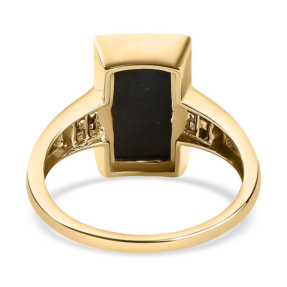 9K Yellow Gold Ammolite and Diamond Ring 2.92 Ct. 7126553 4