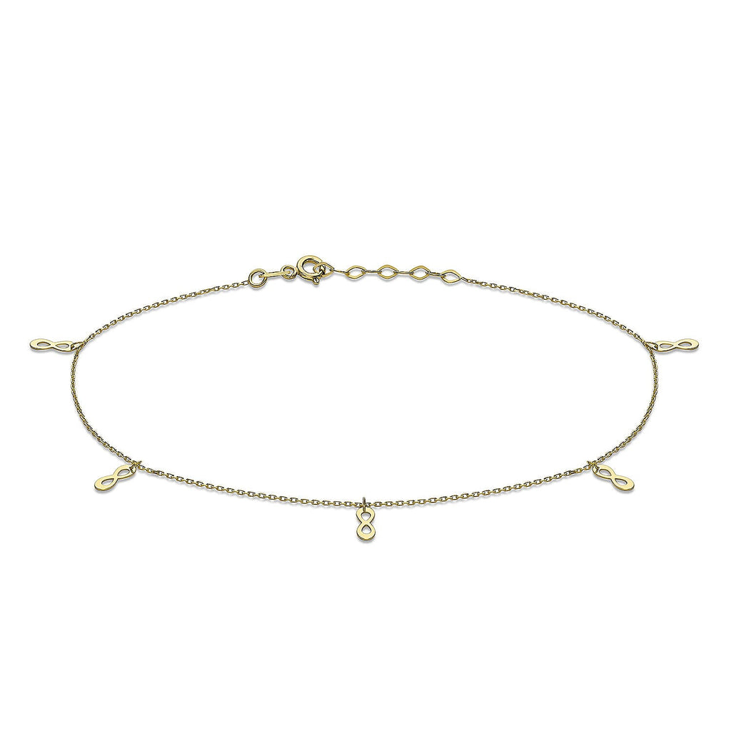 9K Yellow Gold  Anklet,  Gold Wt. 0.84 Gms