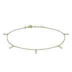 9K Yellow Gold  Anklet,  Gold Wt. 0.84 Gms