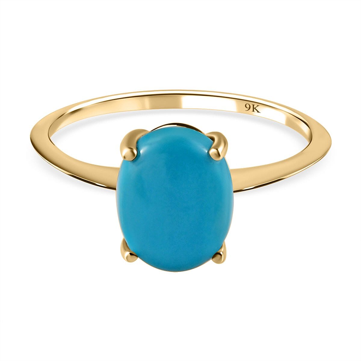 9K Yellow Gold Arizona Sleeping Beauty Turquoise Solitaire Ring 1.88 Ct. 7385691 1