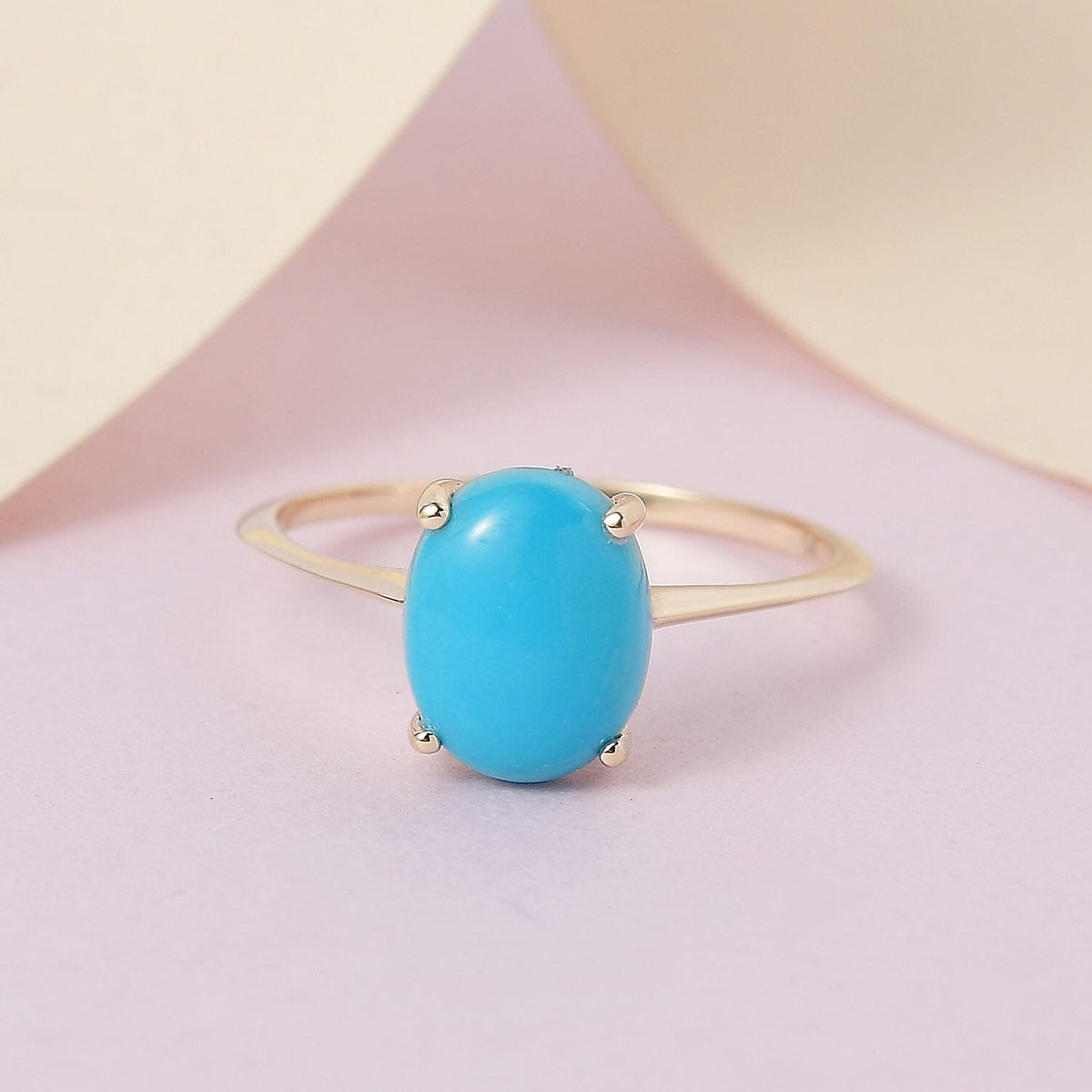 9K Yellow Gold Arizona Sleeping Beauty Turquoise Solitaire Ring 1.88 Ct. 7385691 3
