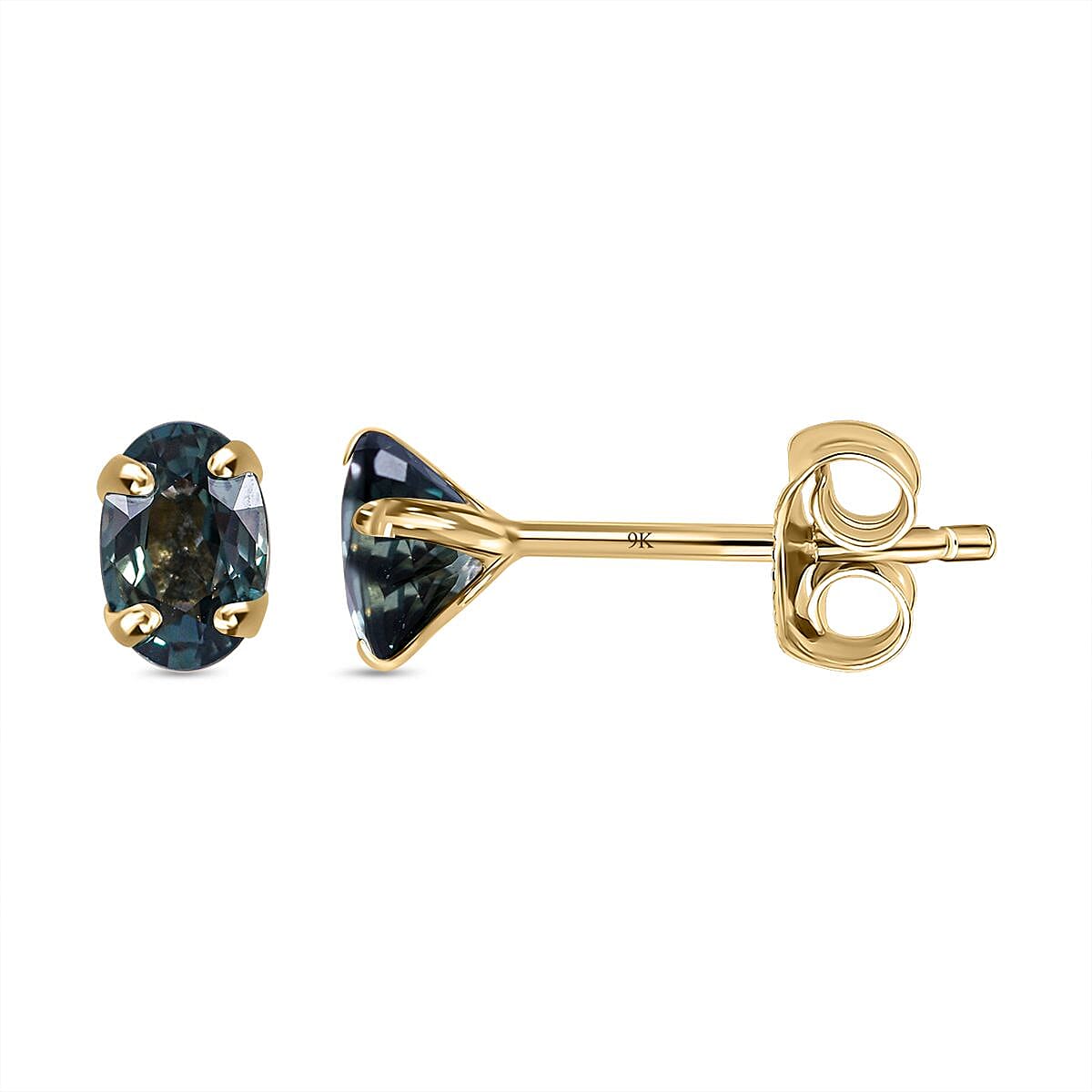 9K Yellow Gold Australian Sapphire Earrings 1.04 Ct. 7526818 0