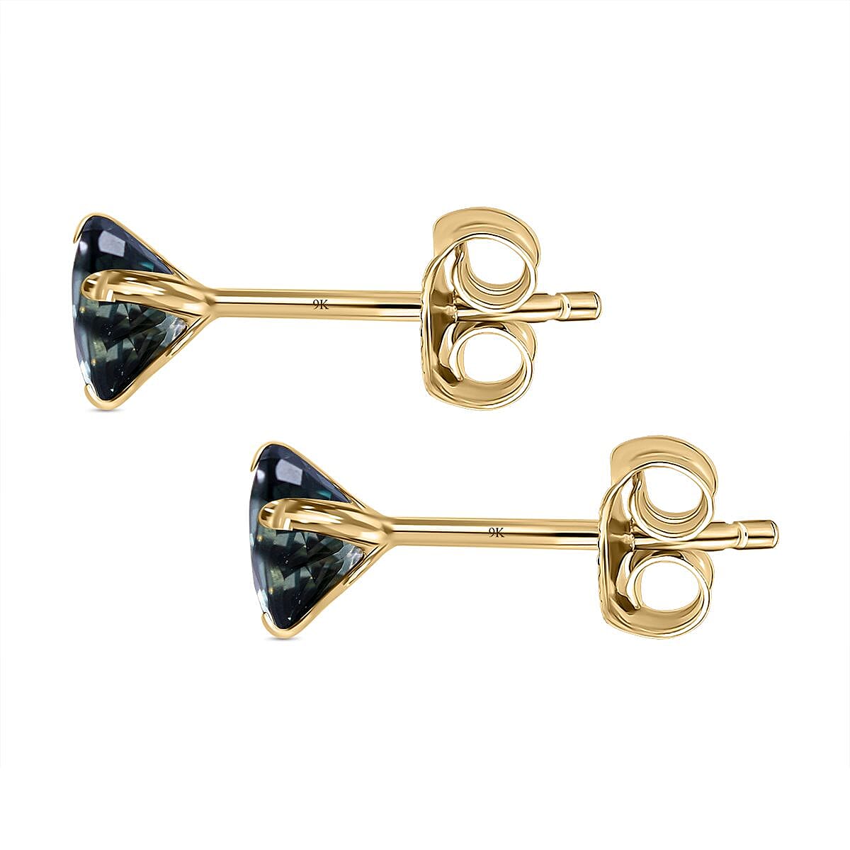9K Yellow Gold Australian Sapphire Earrings 1.04 Ct. 7526818 3