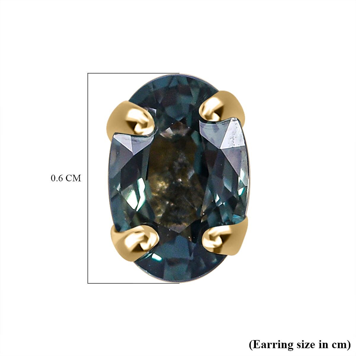 9K Yellow Gold Australian Sapphire Earrings 1.04 Ct. 7526818 4