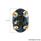 9K Yellow Gold Australian Sapphire Earrings 1.04 Ct.