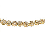 9K Yellow Gold Ball and Chain Adjustable Bracelet Maximum 9 Inch, 1.8 grams