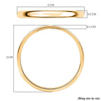 9K Yellow Gold  Band Ring,  Gold Wt. 1.26 Gms