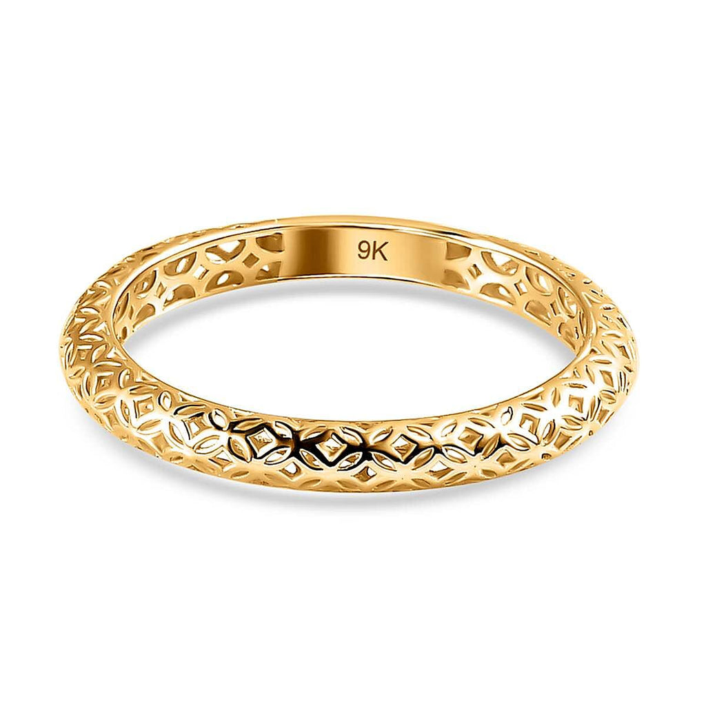 9K Yellow Gold Band Ring