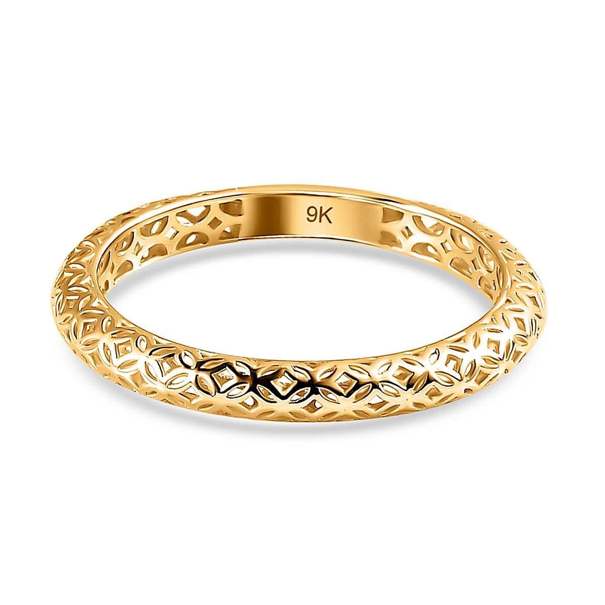 9K Yellow Gold Band Ring 7490253 0