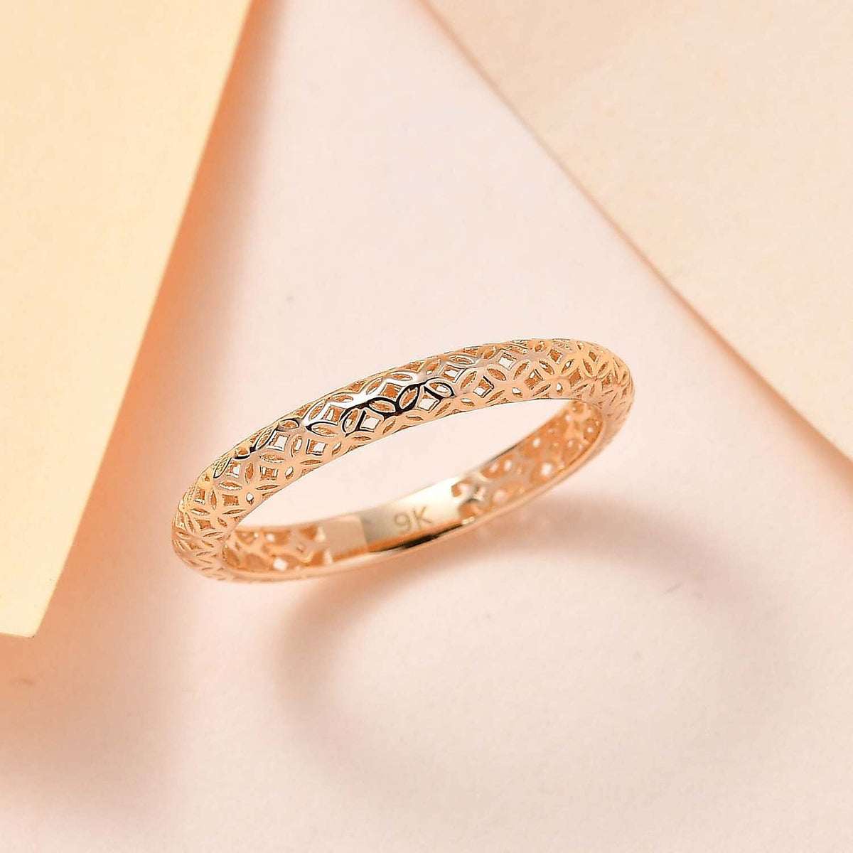 9K Yellow Gold Band Ring 7490253 1