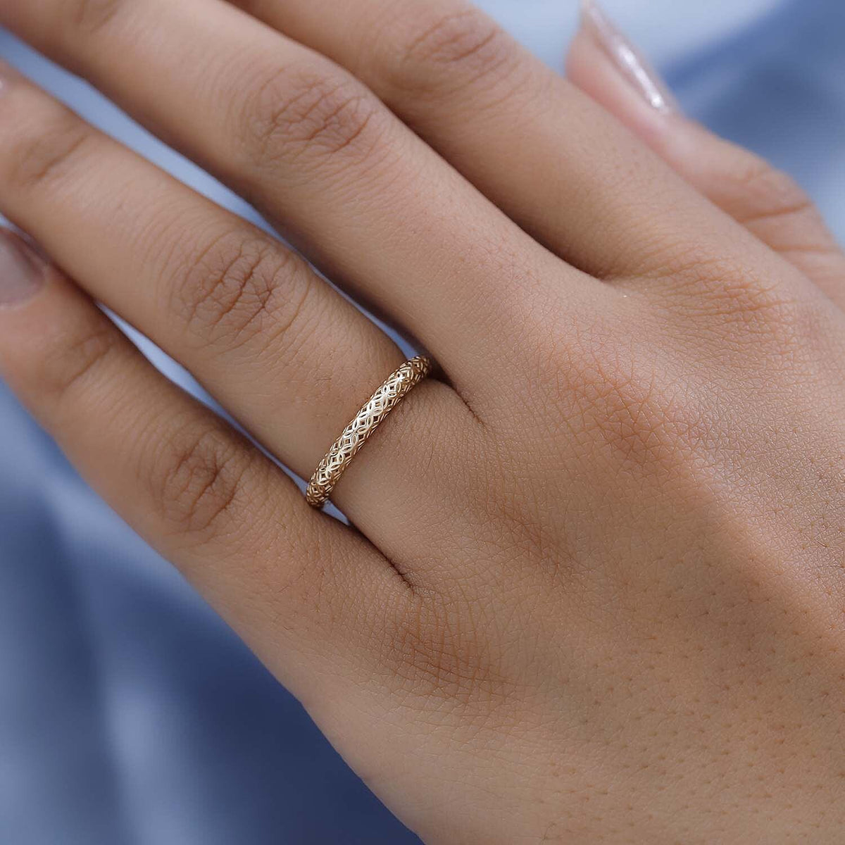 9K Yellow Gold Band Ring 7490253 2