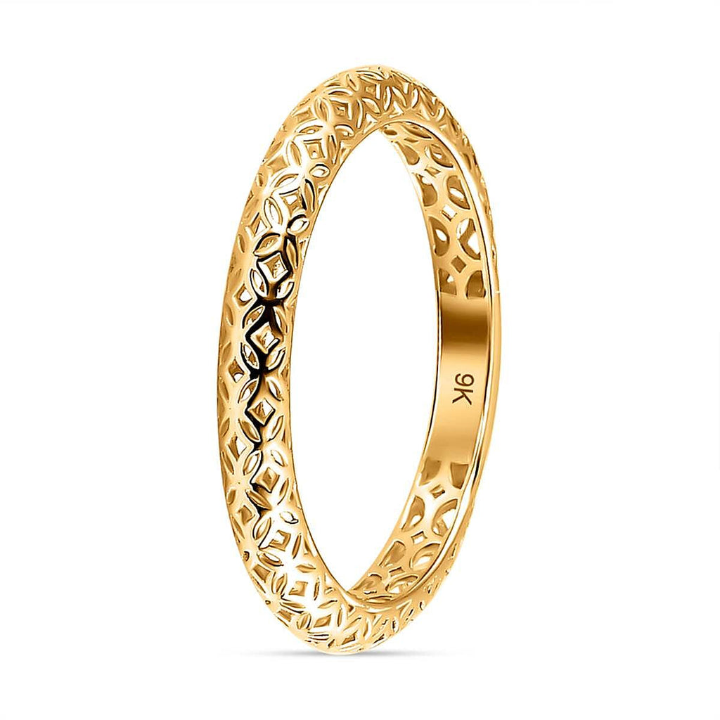 9K Yellow Gold Band Ring