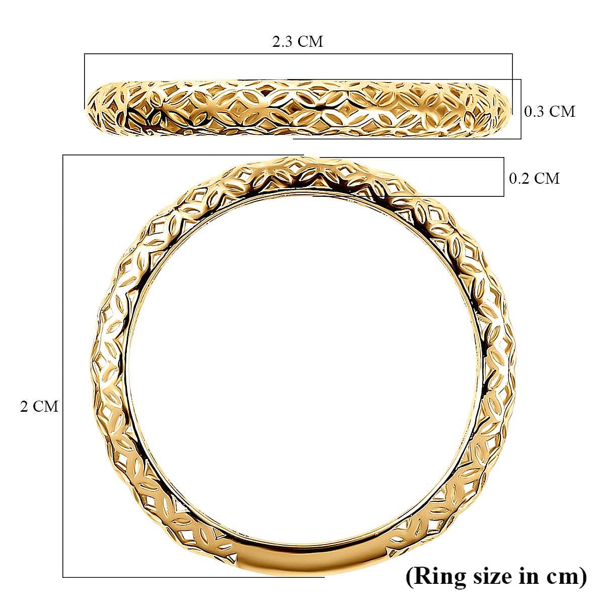 9K Yellow Gold Band Ring 7490253 5