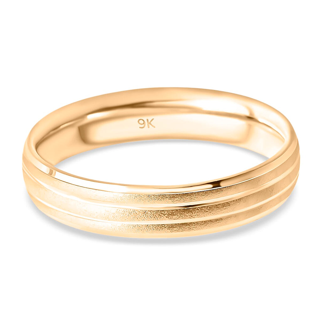 Designer Inspired- 9K Yellow Gold Band Ring