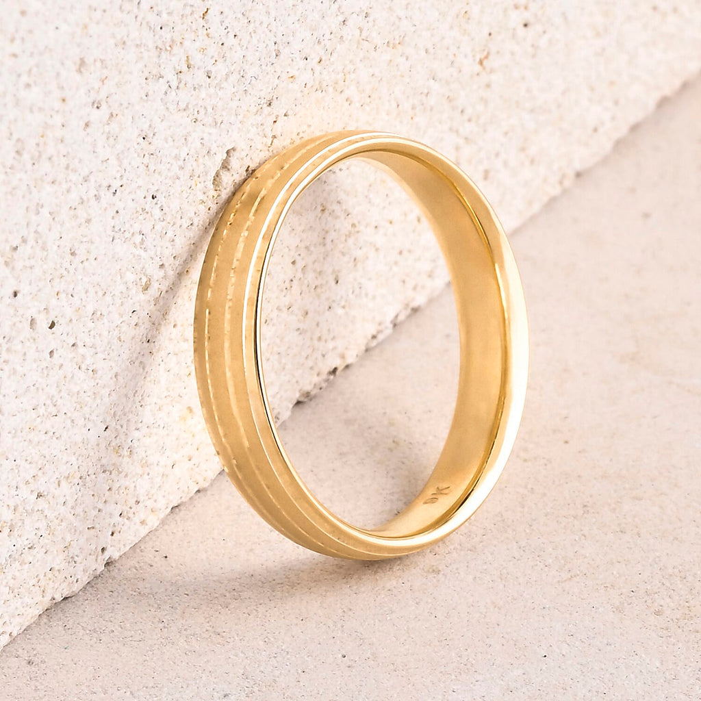 Designer Inspired- 9K Yellow Gold Band Ring