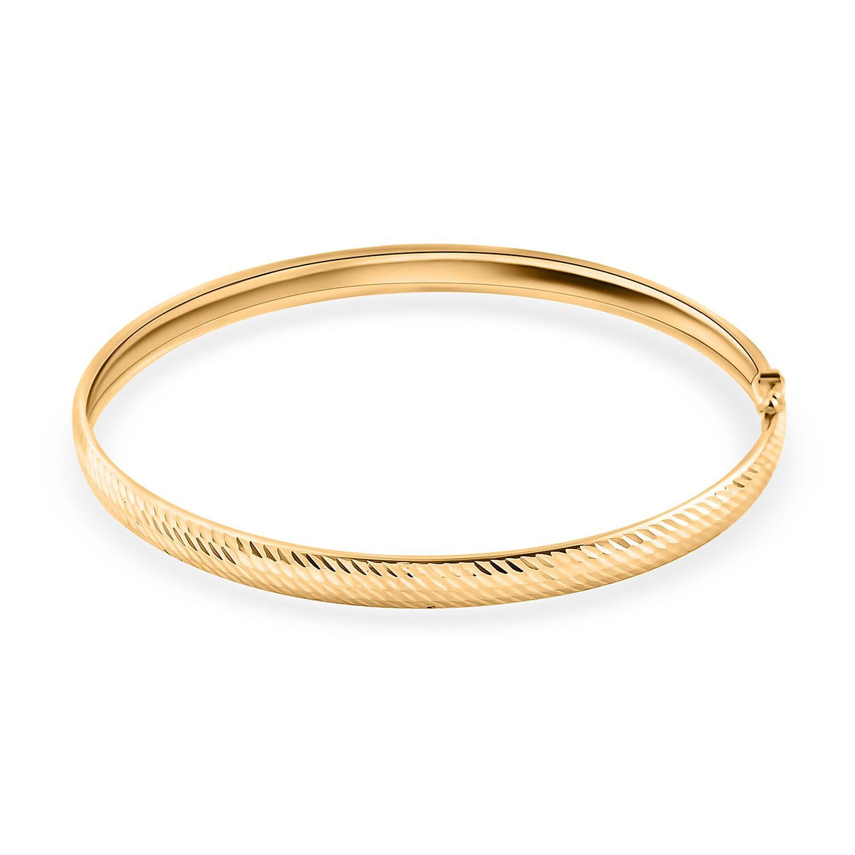 9K Yellow Gold Designer Inspired Bangle 7.5 Inch (62mm Width) Gold Wt. 3.20 Grams 7838194 0