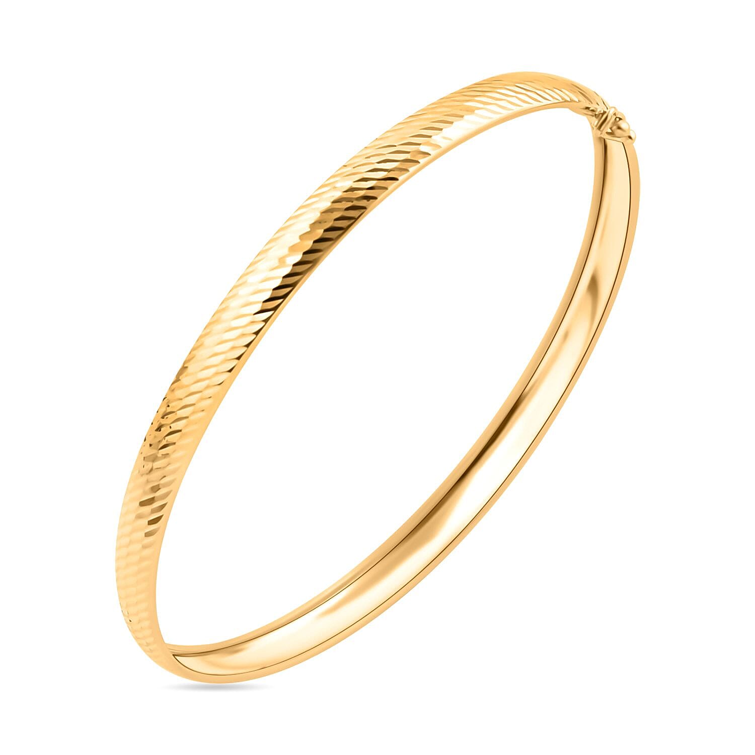 9K Yellow Gold Designer Inspired Bangle 7.5 Inch (62mm Width) Gold Wt. 3.20 Grams 7838194 4