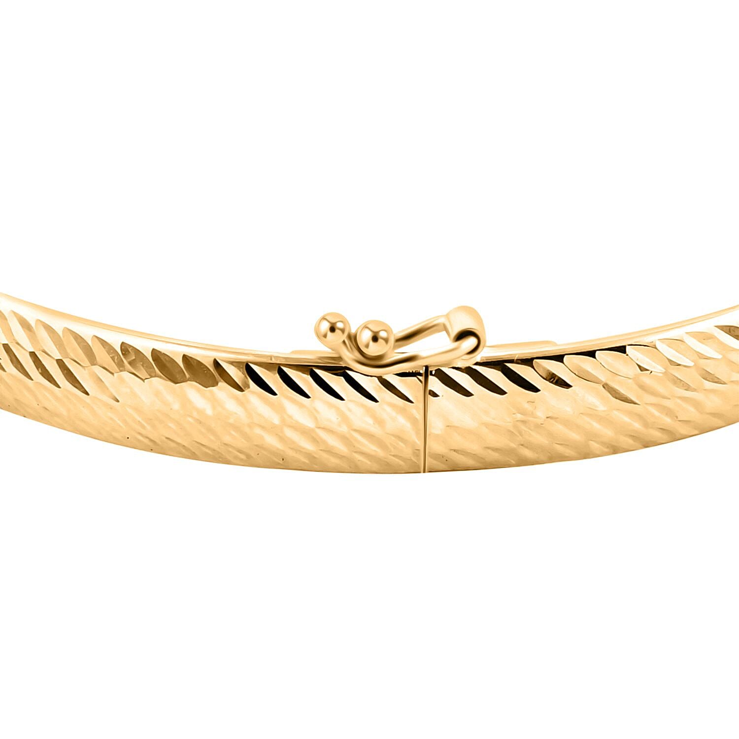9K Yellow Gold Designer Inspired Bangle 7.5 Inch (62mm Width) Gold Wt. 3.20 Grams 7838194 5