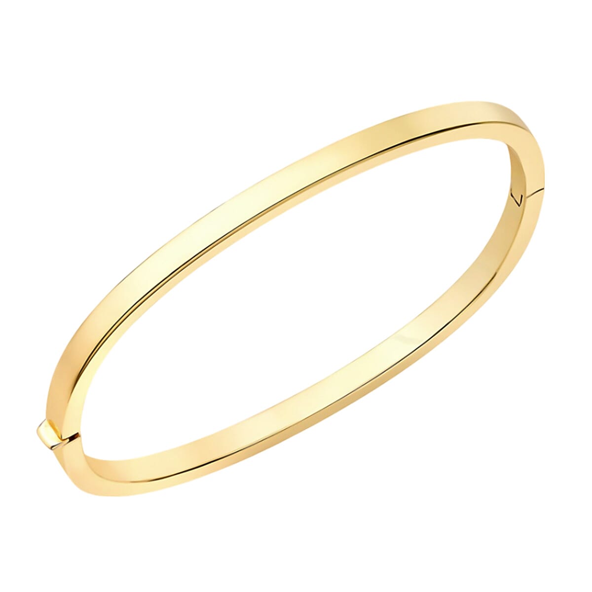 Designer Inspired-9K Yellow Gold Rectangular  Bangle (Size 7.5), Gold Wt. 7.02  Gms 7733832 0