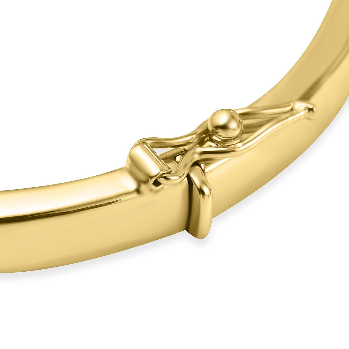 9K Yellow Gold 5MM Oval Hinged Bangle Size 7, Gold Wt. 8.60 Gms 7652521 3