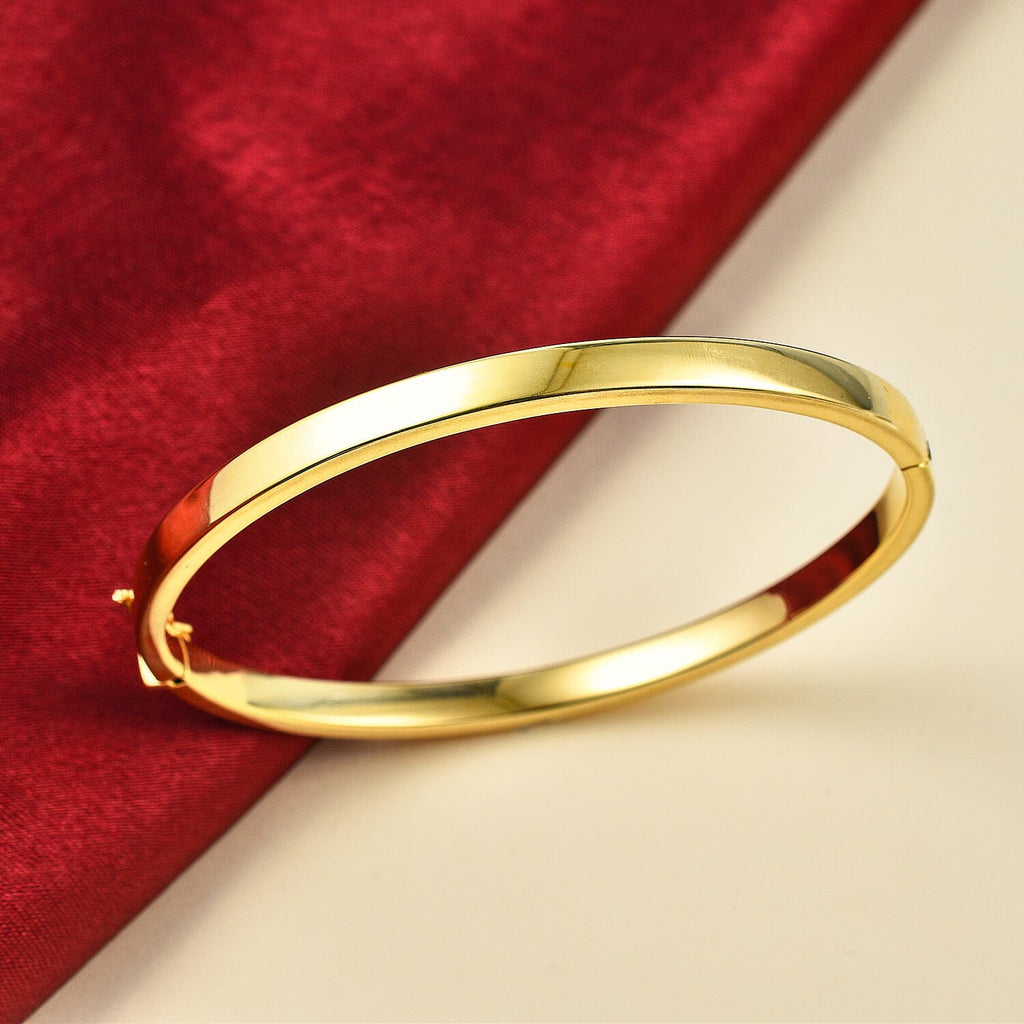 One Time Designer Closeout - 9K Yellow Gold Bangle (Size 7.5),Gold wt 10.00 Gms