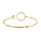 Designer Inspired - 9K Yellow Gold Ball Bangle. 3 Gms