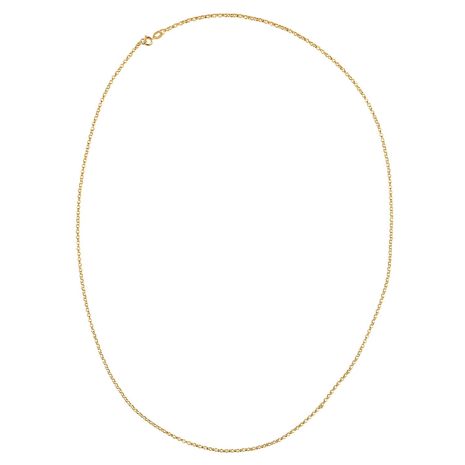 9K Yellow Gold Round Belcher Chain (Size - 24) with Spring Ring Clasp 7992315 0