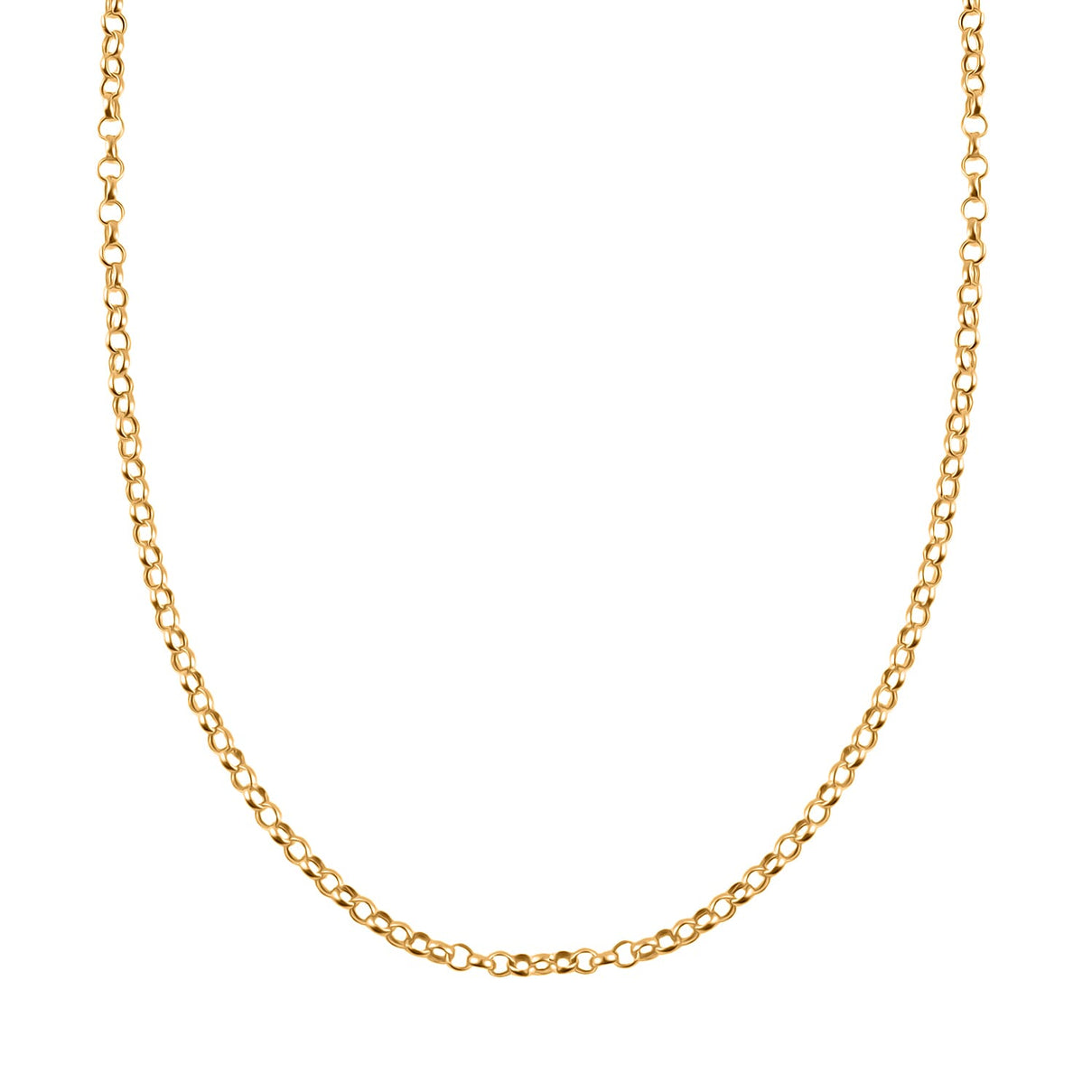 9K Yellow Gold Round Belcher Chain (Size - 24) with Spring Ring Clasp 7992315 1