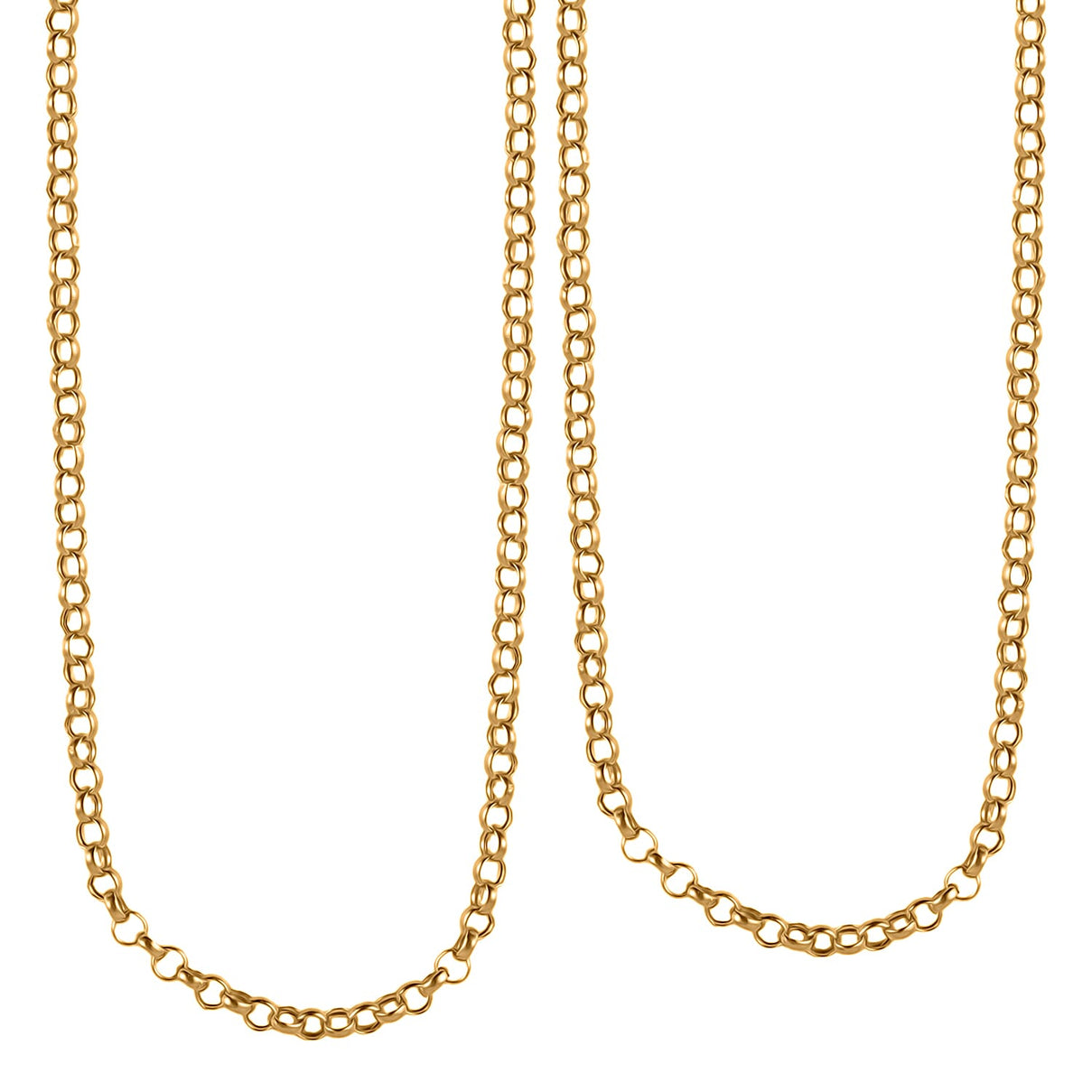 9K Yellow Gold Round Belcher Chain (Size - 24) with Spring Ring Clasp 7992315 3