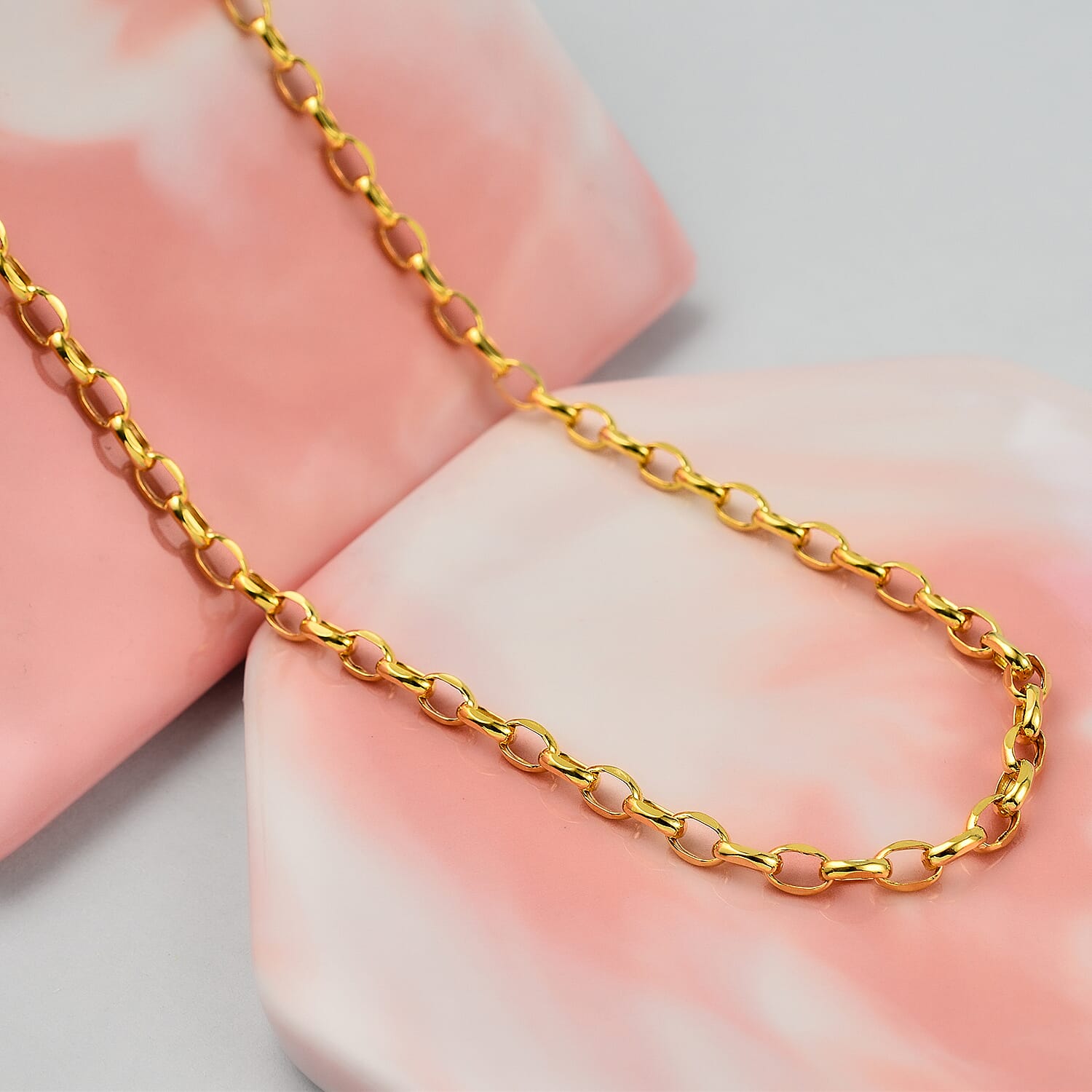 9K Yellow Gold Belcher Necklace (Size - 20) With Spring Ring Clasp, Gold Wt. 3.60 Gms 7265038 1