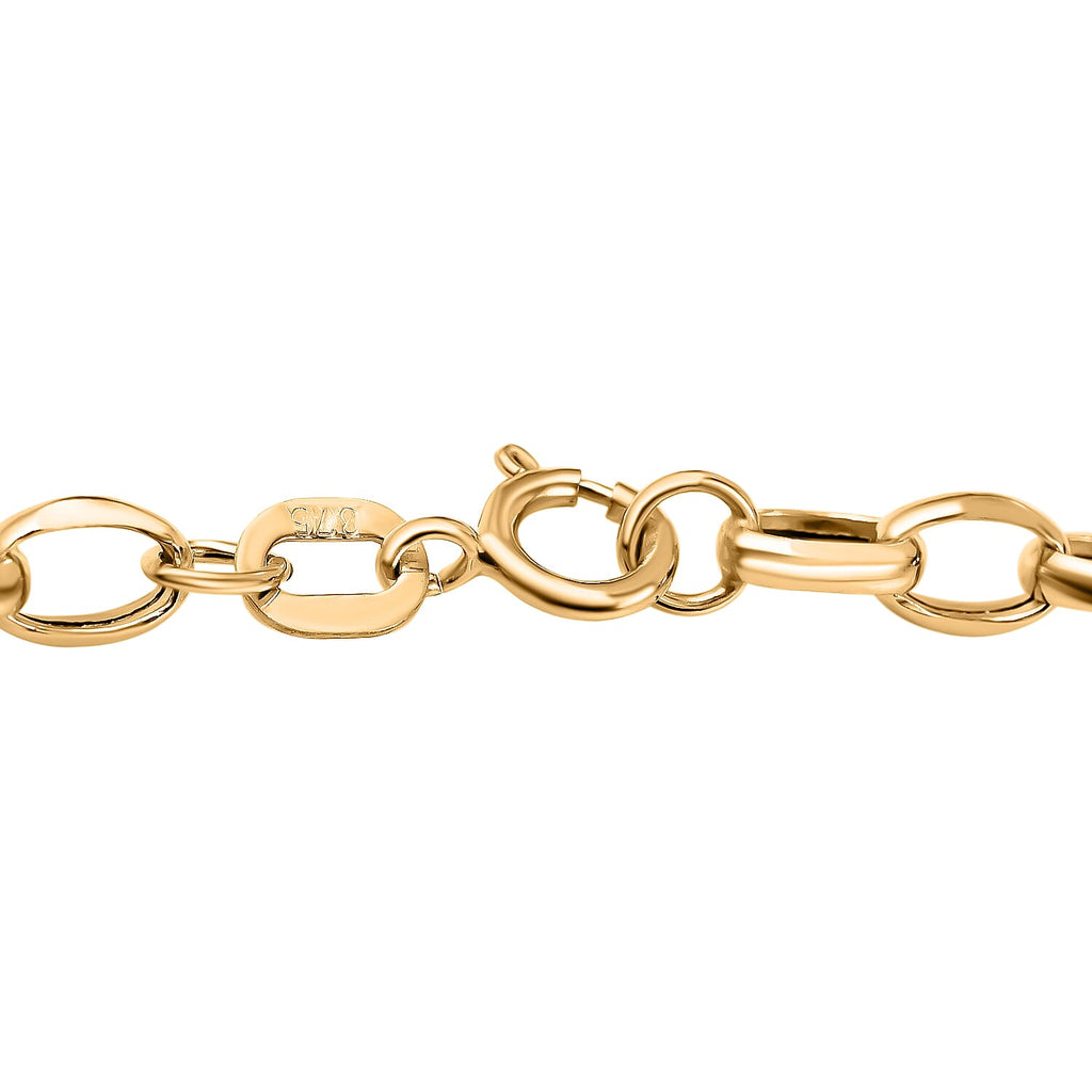 One Time Closeout Deal -9K Yellow Gold Oval Belcher Necklace (Size - 20) 4.02 Grms