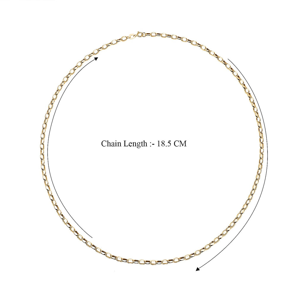 One Time Closeout Deal -9K Yellow Gold Oval Belcher Necklace (Size - 20) 4.02 Grms