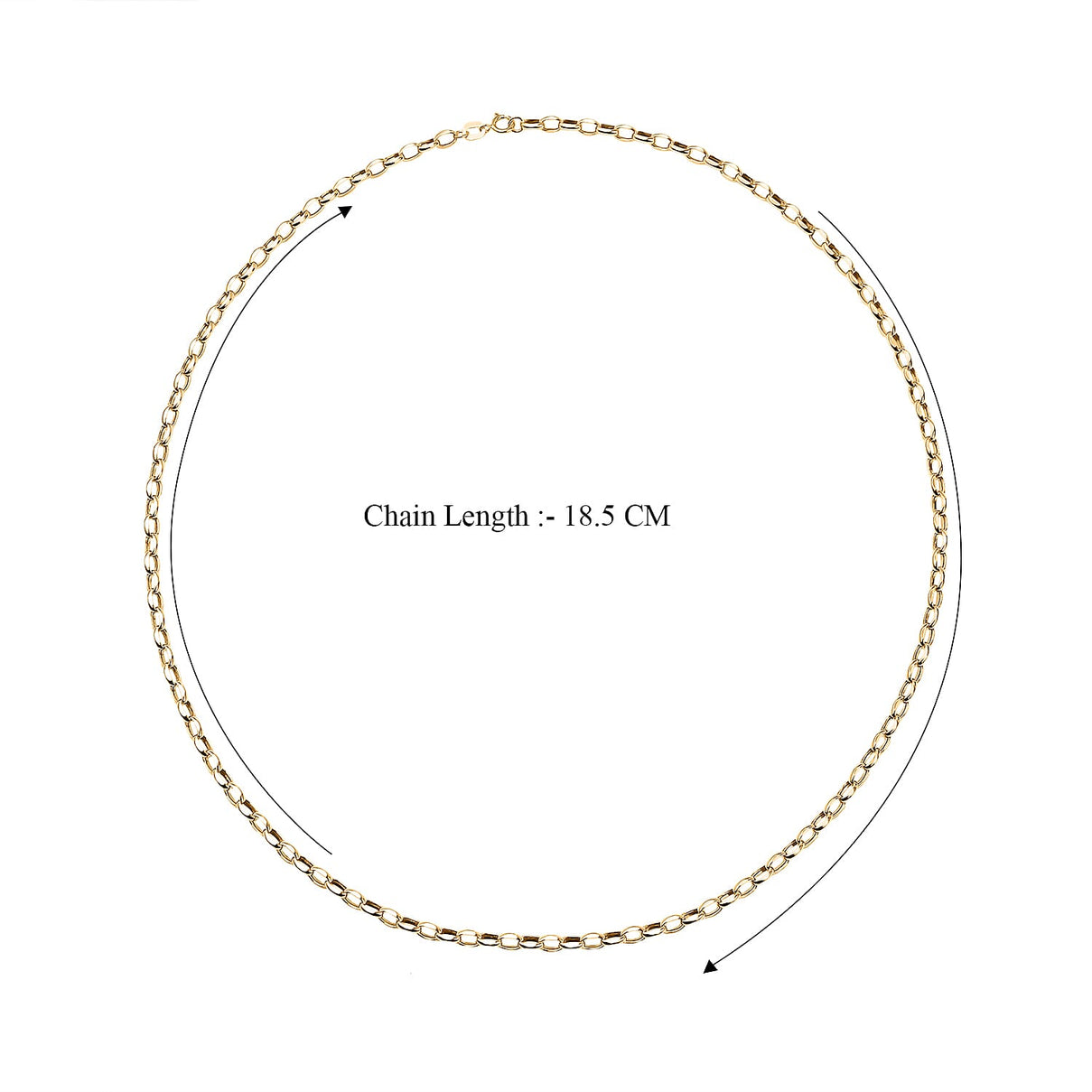 9K Yellow Gold Belcher Necklace (Size - 20) With Spring Ring Clasp, Gold Wt. 3.60 Gms 7265038 4